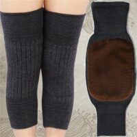 (1 Pair) Unisex Cashmere Wool Knee Warmers | Winter Thermal Velvet Knee Pads for Men & Women – Soft, Warm & Comfortable Support-withbelt